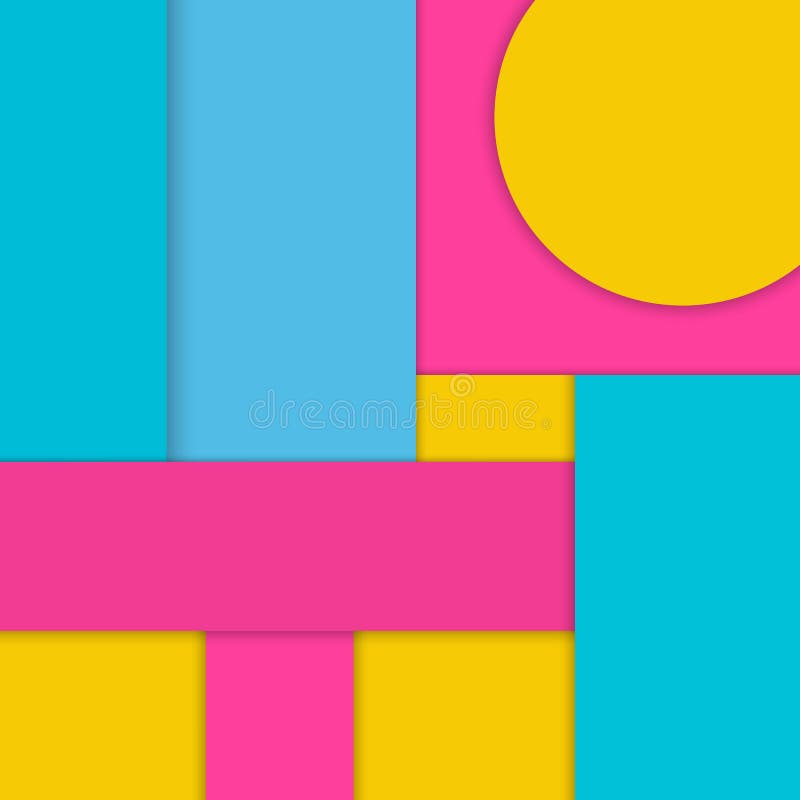 Minsta geometrisk f? rgrik bakgrund Id? rik materiell design f? r abstrakt begrepp F? r reng? ringsduk mobil, app, modern mall vektor illustrationer