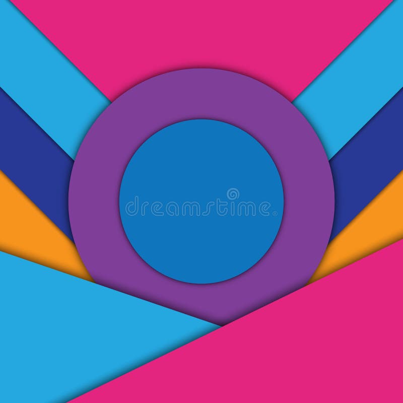 Minsta geometrisk f? rgrik bakgrund Id? rik materiell design f? r abstrakt begrepp F? r reng? ringsduk mobil, app, modern mall stock illustrationer