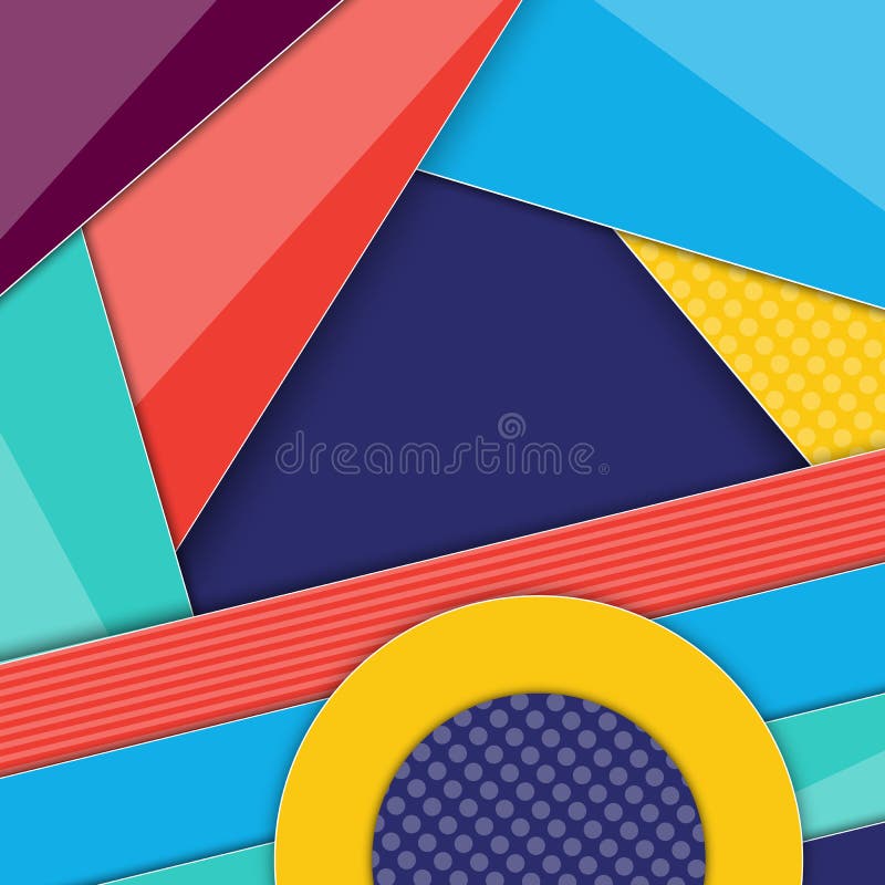 Minsta geometrisk f? rgrik bakgrund Id? rik materiell design f? r abstrakt begrepp F? r reng? ringsduk mobil, app, modern mall vektor illustrationer
