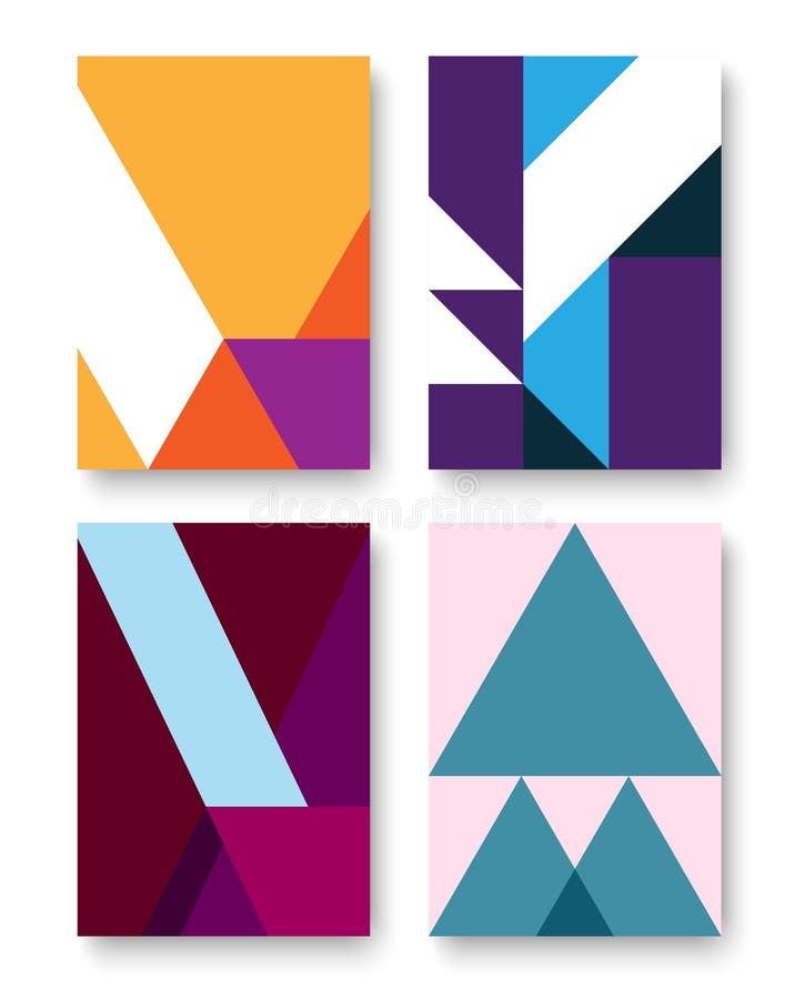 Minsta geometrisk orientering för grafisk design, abstrakt polygonbakgrund stock illustrationer