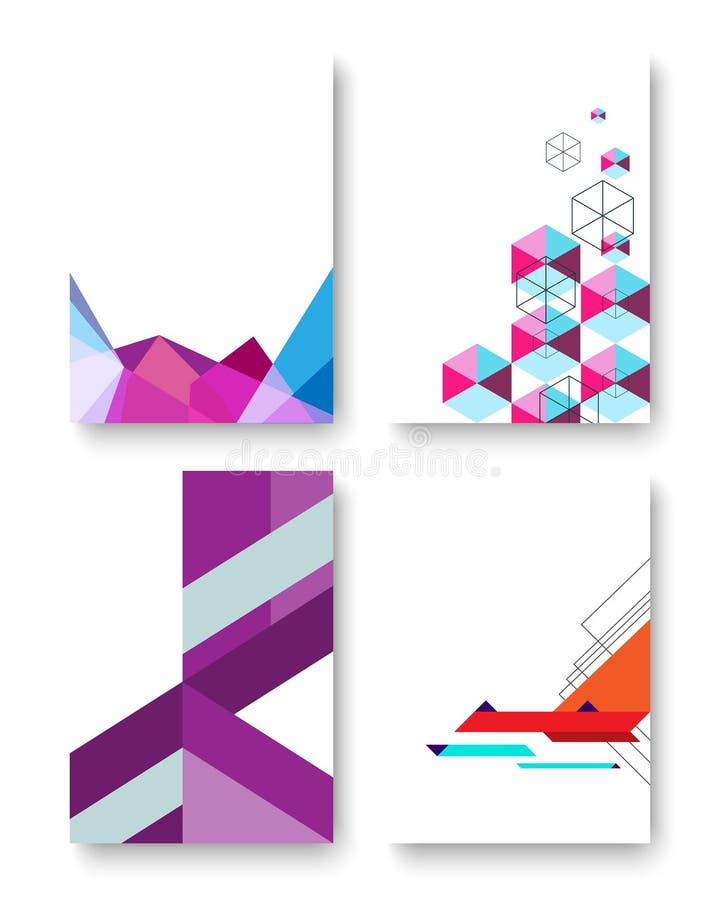 Minsta geometrisk orientering för grafisk design, abstrakt polygonbakgrund vektor illustrationer