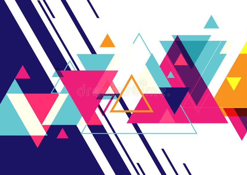 Minsta geometrisk orientering för grafisk design för triangel, abstrakt polygonbakgrund stock illustrationer