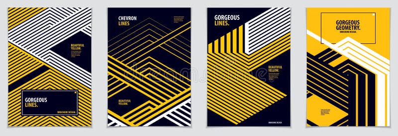 Minsta räkningsdesign Lodisar för fastställda geometriska modeller för vektor abstrakta royaltyfri illustrationer