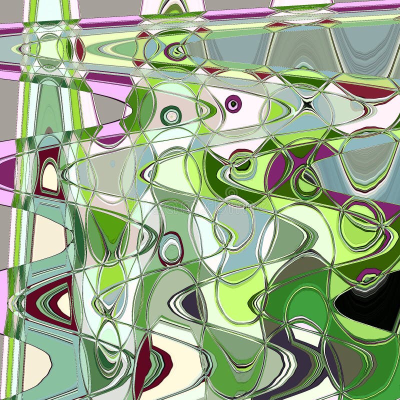 Green Mint Abstract Background Design of Layers of Round Circle Shapes in Random Pattern Stock