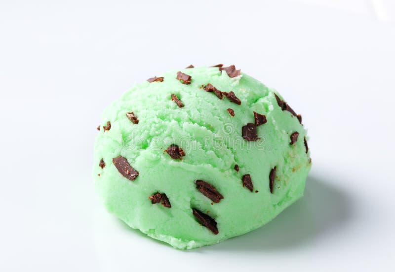 Mint Chocolate Chip Ice Cream Stock Image Image of scoop, food 55559413