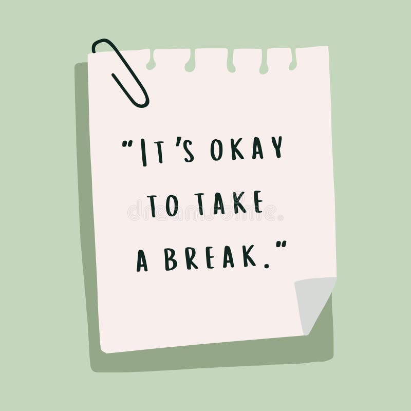 Mint Cute Handdrawn Notes Reminder Quote Instagram Post Stock Illustration Illustration of