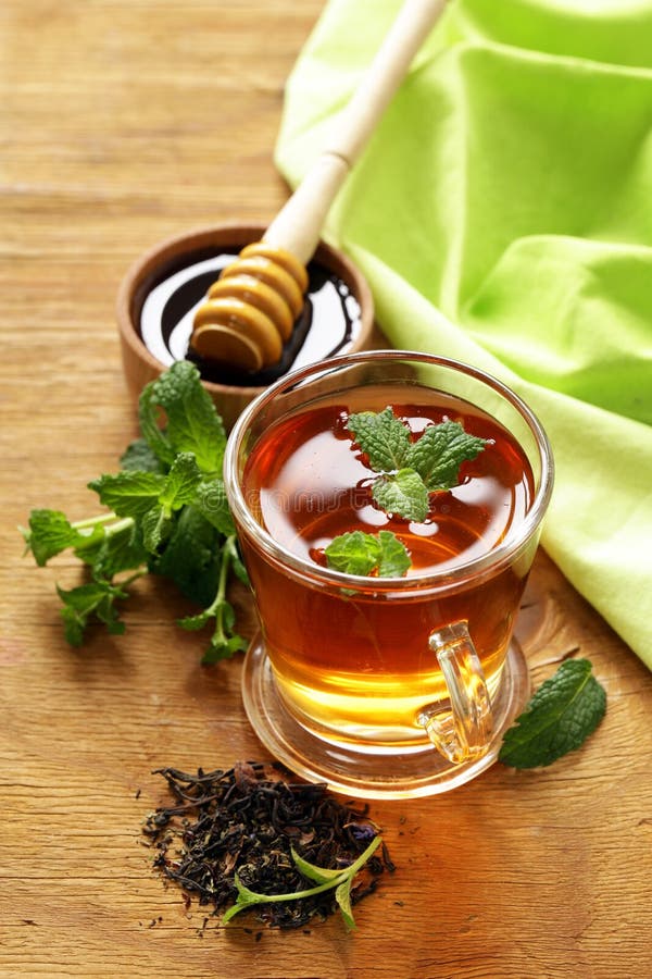 Mint flavored tea stock photo. Image of ingredient, herb 89761278