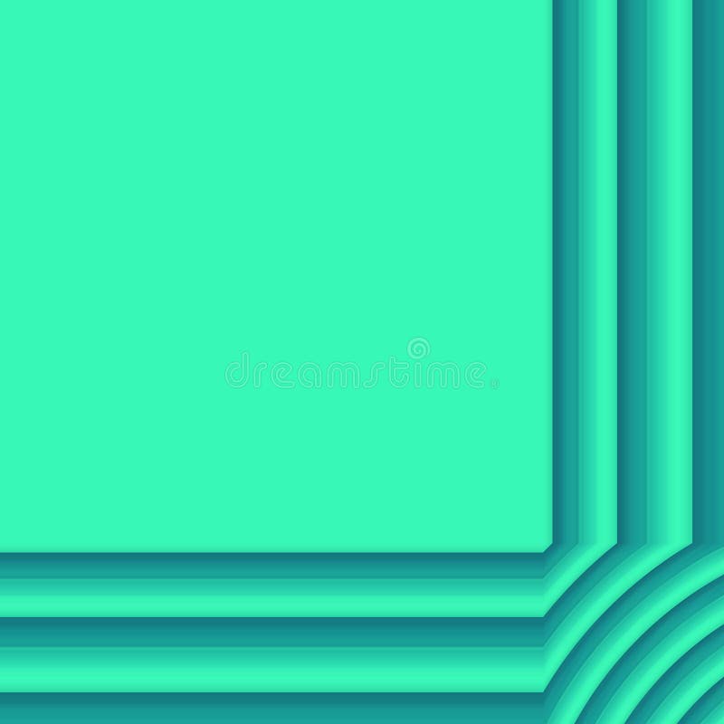 Mint Green Colour Border Frame Background. Stock Illustration