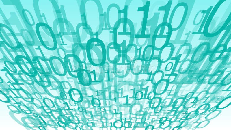 Mint green computer cloud numbers random binary code royalty free illustration