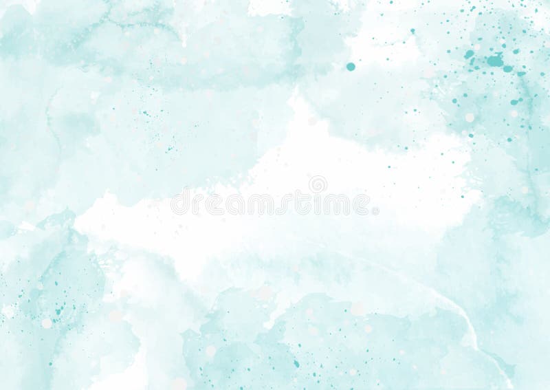 Mint Green Hand Painted Watercolour Background Stock Vector