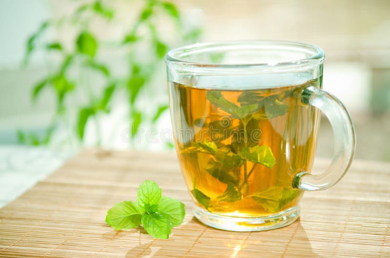 Minttea arkivfoto