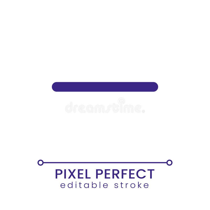 Minus pixel perfect RGB color ui icon stock illustration