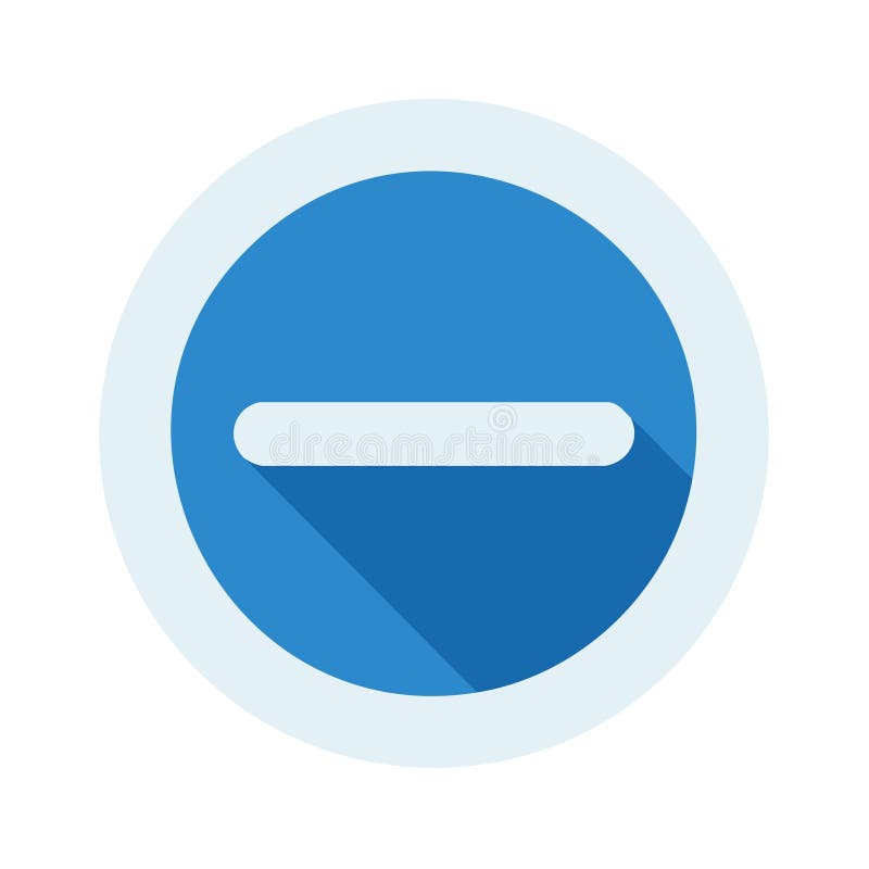 Minus Sign in Blue Circle for Decrease, Subtraction, or Remove. Minus sign subtract decrease negative vector vectors