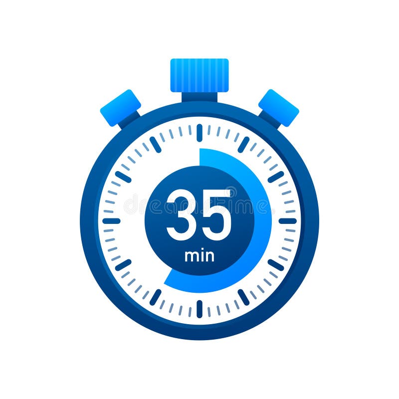 The 35 Minutes, Stopwatch Vector Icon. Stopwatch Icon in Flat Style, Timer on on Color Background Stock Vector Illustration of modern, digital: 180182237