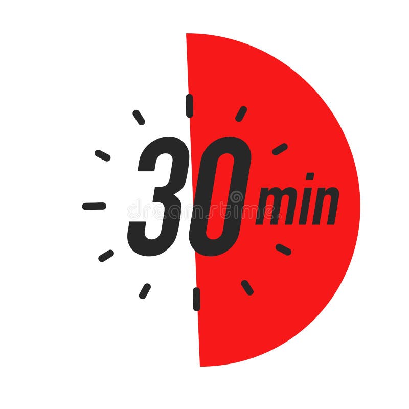 30 minutes timer symbol color style