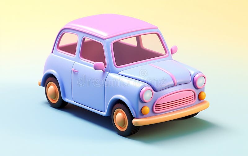 Minúsculo carro isométrico emoji, design suave e suave ilustração do vetor