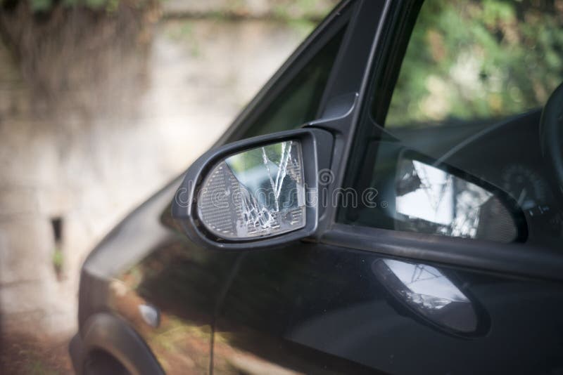 Mirror stock image. Image of crushed, bumper, destruction 37407301