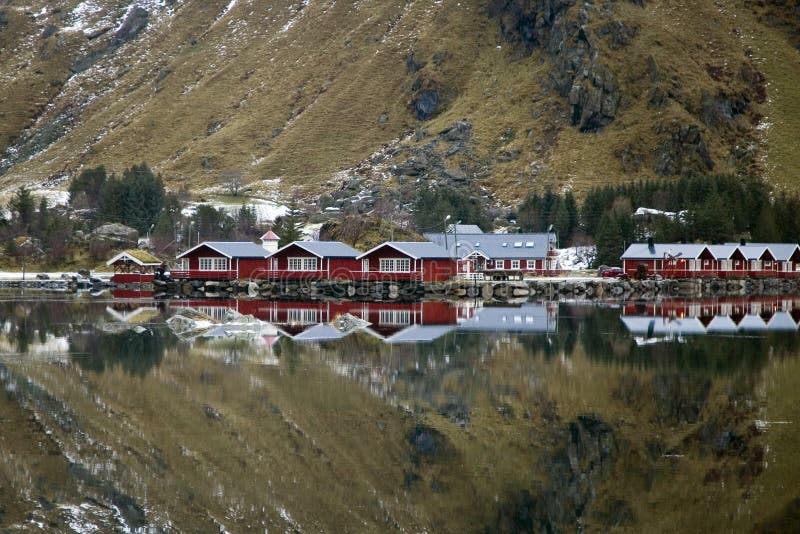 Mirror in Norway stock photo. Image of snow, island, tourism 23606396
