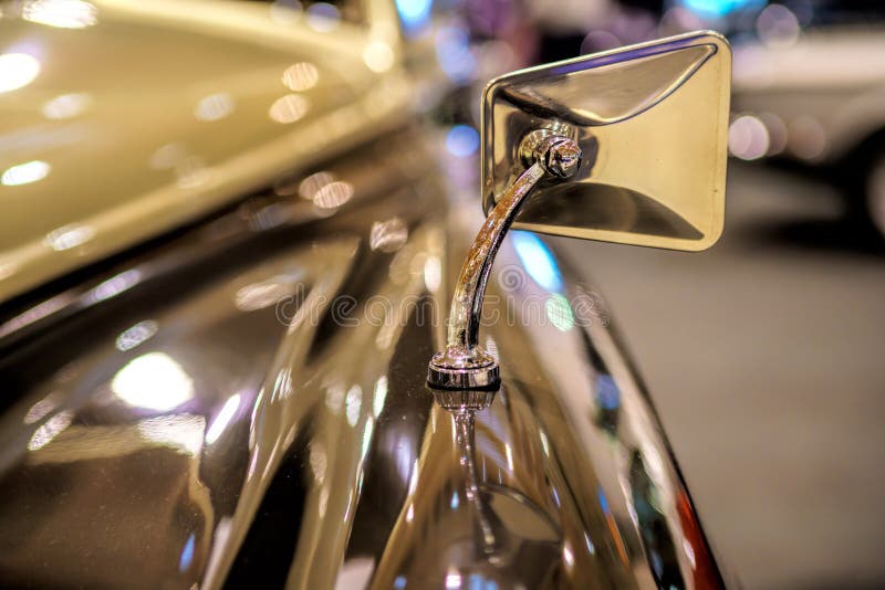 Mirror on an Old Classic Car Stock Image Image of closeup, rearview