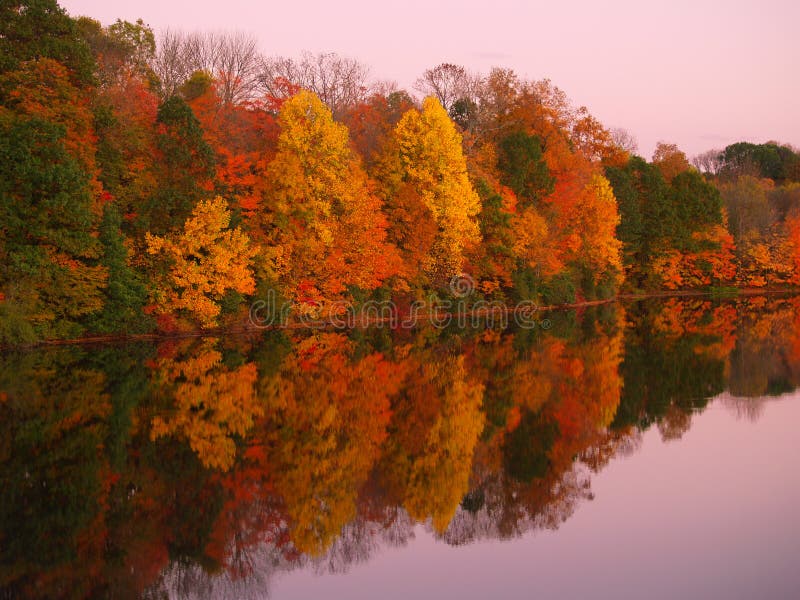 Mirrored Autumn Twilight at Lake Nockamixon - Pennsylvania