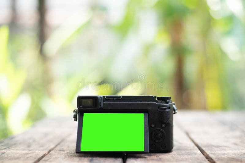 Mirrorless Camera with Green Screen Stock Photo Image of modern, full