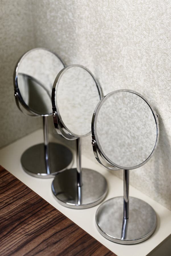 Mirrors for Makeup Stand on the Table Stock Photo Image of frame