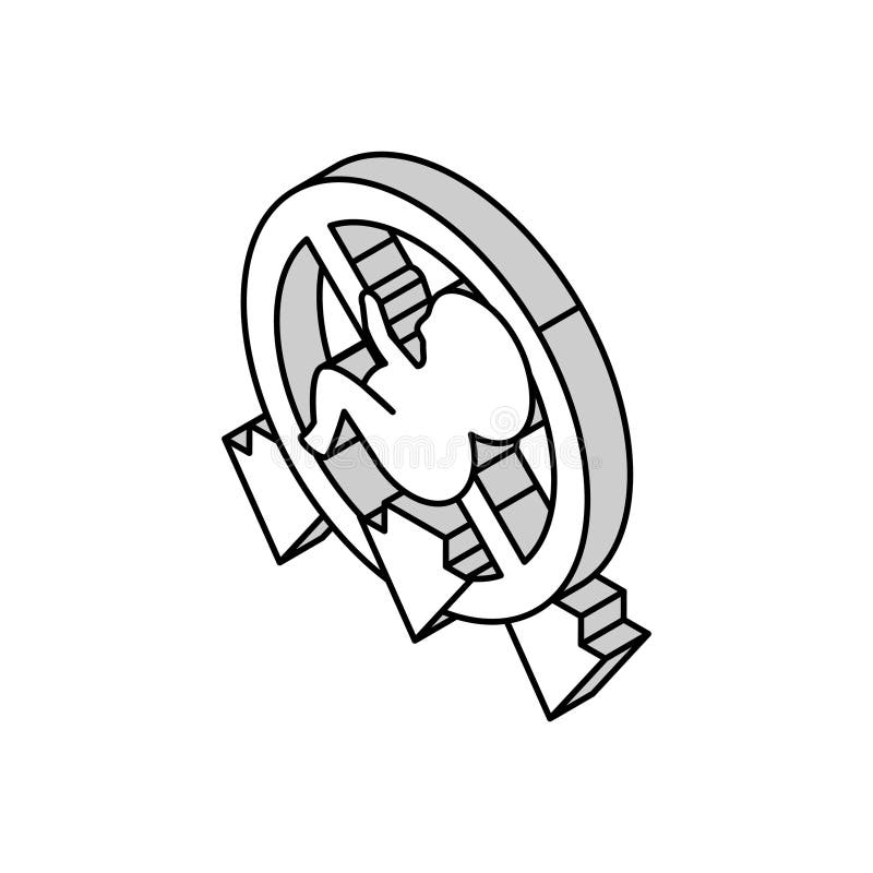 Ilustrare vectorială a pictogramei izometrice pentru bebeluși în avort spontan royalty free illustration