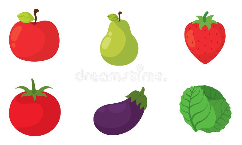Miscela di alimenti freschi per orti. Vettore royalty illustrazione gratis