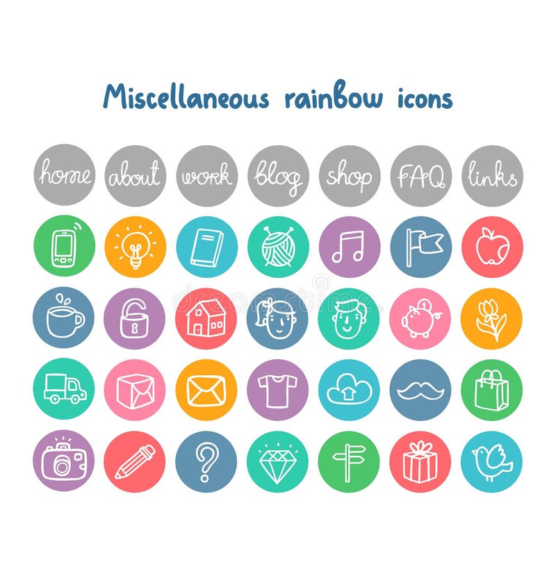 Miscellaneous doodle icons royalty free illustration Miscellaneous doodle icons royalty free illustration