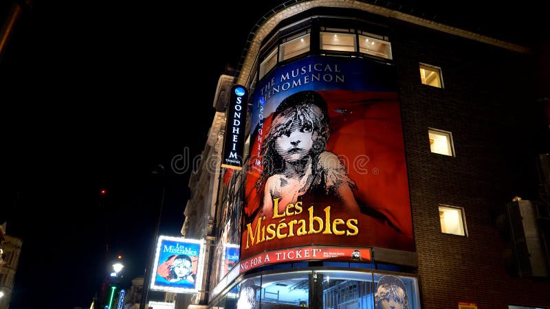 Miserables musical de sondheim au théâtre de Londres, à Londres, Angleterre le 11 décembre 2019