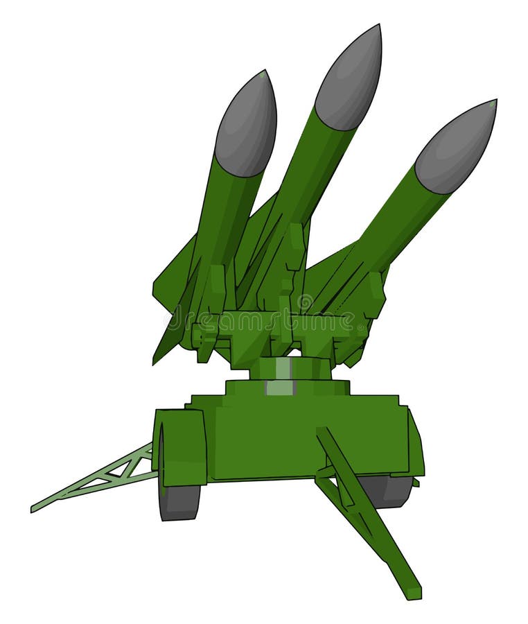 Misil un poderoso vector de armas o ilustración de color