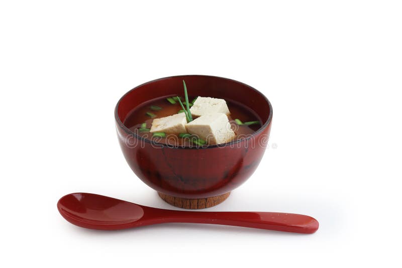 Miso soep als recept van Japanse keuken royalty-vrije stock afbeelding Miso soep als recept van Japanse keuken royalty-vrije stock afbeelding