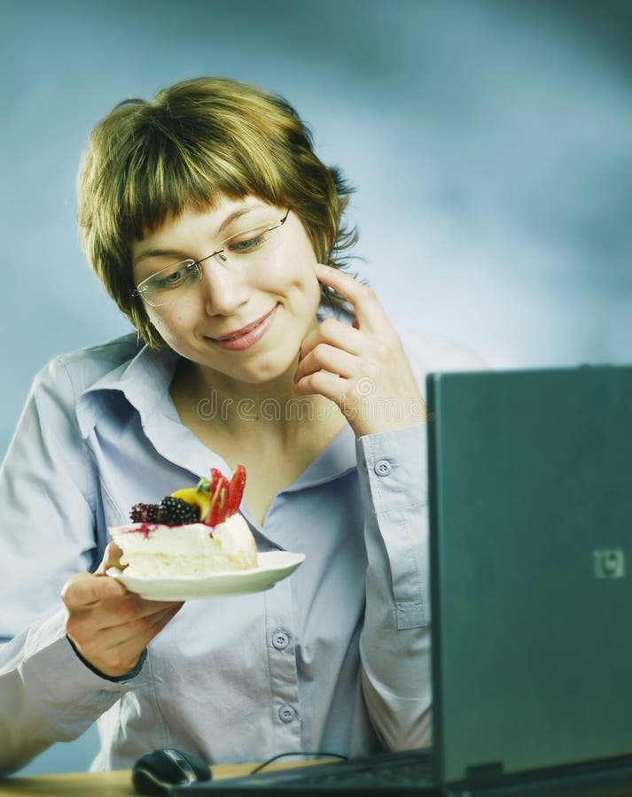 Miss with a cake