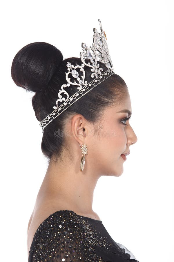 Miss Pageant Contest in Evening Ball Gown long ball dress with D royalty free stock photo Miss Pageant Contest in Evening Ball Gown long ball dress with D royalty free stock photo