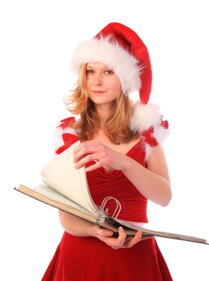 Miss Santa is Doing Paper Work