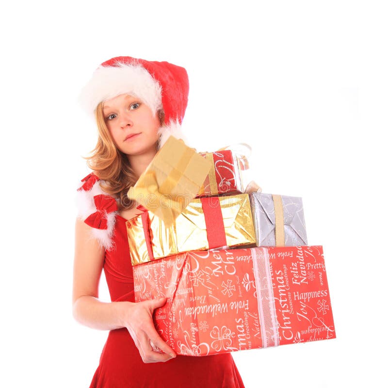 Miss Santa is Losing One Gift Box