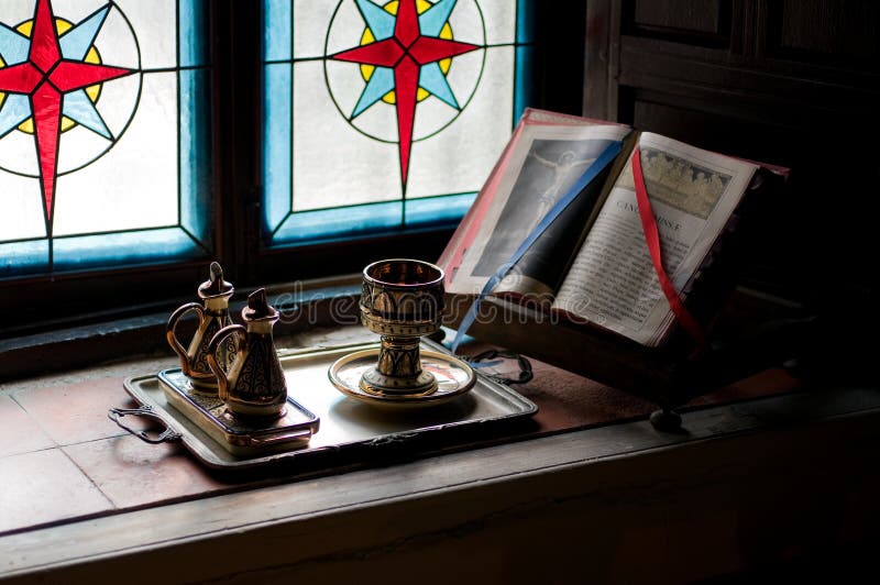 Missal and Chalice in a Chapel