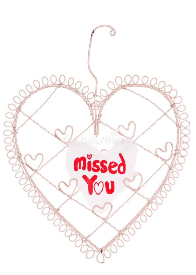 Missed you message on a heart note board studio cutout