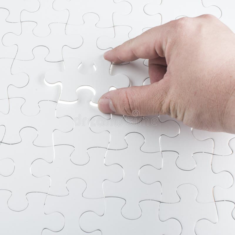 Missing jigsaw puzzle piece royalty free stock photo