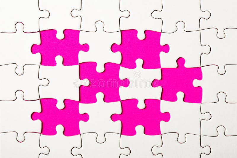 Missing puzzle pieces on yellow background royalty free stock photos