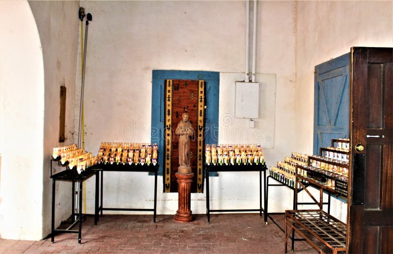 Mission San Xavier del Bac, Tucson, Arizona, Förenta staterna fotografering för bildbyråer Mission San Xavier del Bac, Tucson, Arizona, Förenta staterna fotografering för bildbyråer