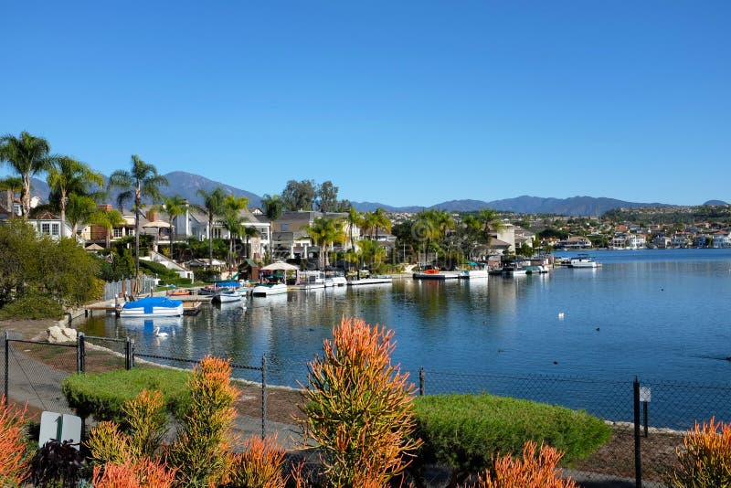 lake mission viejo in orange county california editorial