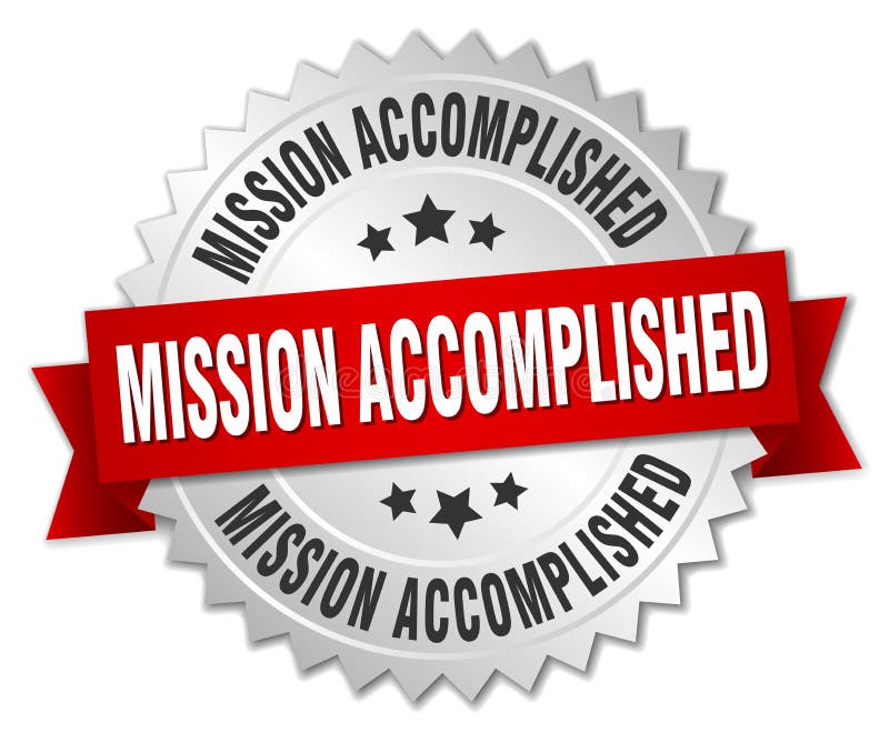 Missione compiuta royalty illustrazione gratis