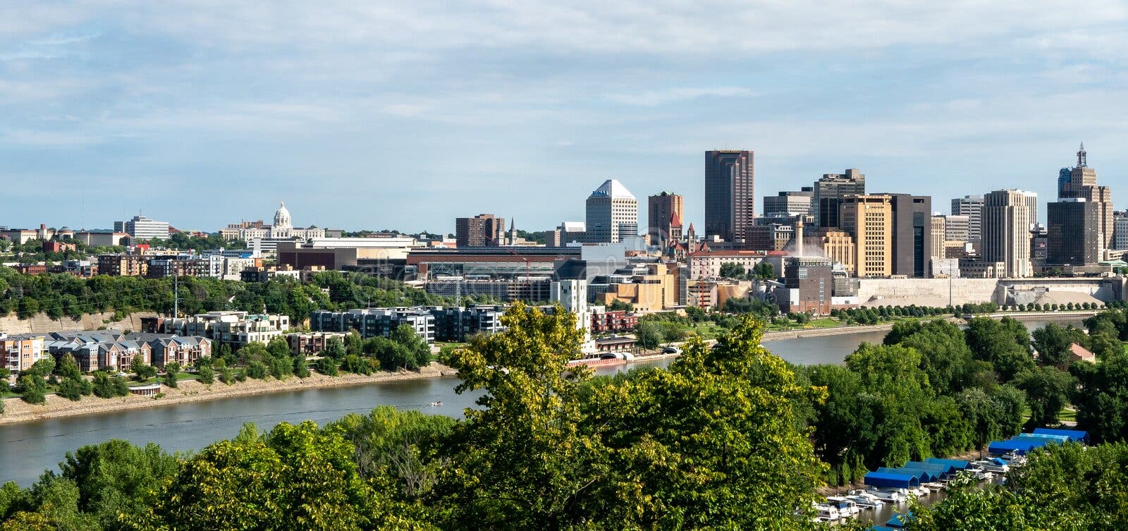 Downtown St Paul Framed By The High Bridge Stock Photo - Download Image Now  - St. Paul - Minnesota, Minnesota, Downtown District - iStock