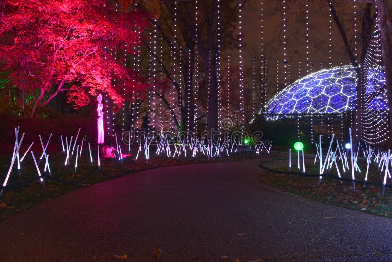 Garden Glow In Missouri Botanic Garden Editorial Photo Image Of