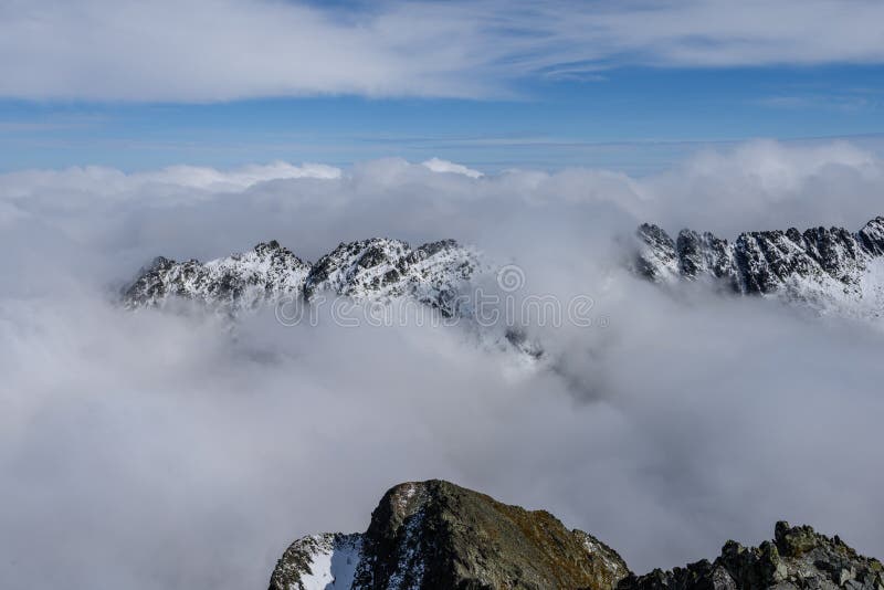 Mist covered mountains