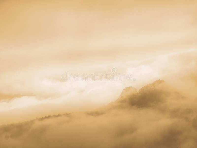 Mist in hilly landscape. Autumn creamy fog in countryside. Hill increased from fog the fog is colored to gold and blue, woodland, wilderness, viewpoint, valley, tunnel, travel, tourism, sunset, summer, scenery, road, reflection, rays, peaks, nature, national, landmark, mountain, pass, morning, misty, marvelous, looking, over, light, trail, inversion, humidity, horizontal, gulch, ground, golden, germany, frost, forest, foggy, environmental, conservation, eastern, europe, dramatic, sky, dew, daybreak, cliff, building, exterior, awe, aerial. Mist in hilly landscape. Autumn creamy fog in countryside. Hill increased from fog the fog is colored to gold and blue, woodland, wilderness, viewpoint, valley, tunnel, travel, tourism, sunset, summer, scenery, road, reflection, rays, peaks, nature, national, landmark, mountain, pass, morning, misty, marvelous, looking, over, light, trail, inversion, humidity, horizontal, gulch, ground, golden, germany, frost, forest, foggy, environmental, conservation, eastern, europe, dramatic, sky, dew, daybreak, cliff, building, exterior, awe, aerial