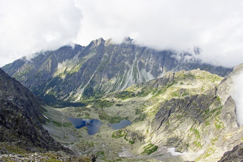 Mist over mountain peaks