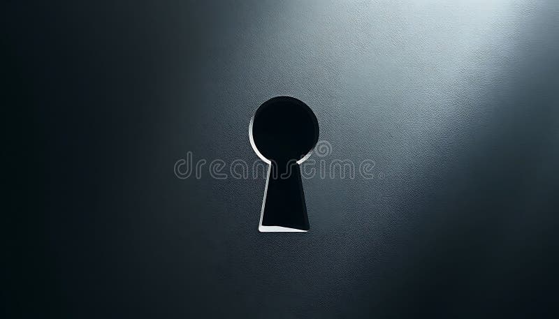 Misteriosi segreti di keyhole accesso occulto di titoli scuri Foto Generative AI illustrazione di stock