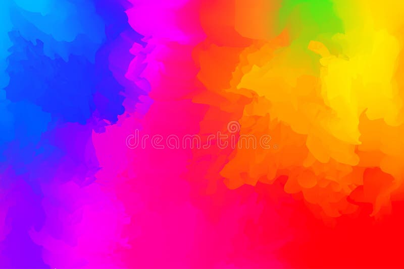 Misturadas coloridos para o fundo, manchas do sumário da aquarela do arco-íris pintam para a propaganda da bandeira do cartão, co